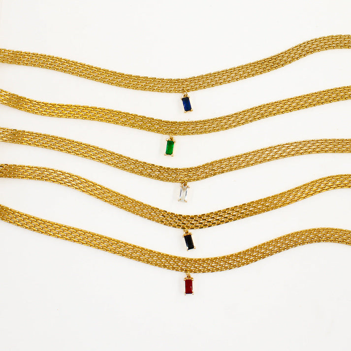 Lumina Multicolor Crystal Woven Necklace