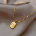 14K Letter Double Sided Coin Necklace