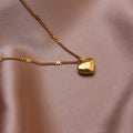 14K Delicate Textured Heart  Necklace