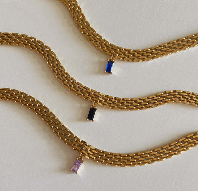 Lumina Multicolor Crystal Woven Necklace
