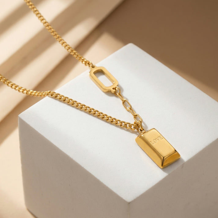 14K Textured  Necklace