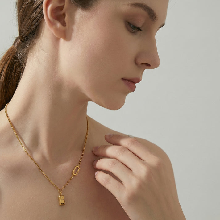 14K Textured  Necklace